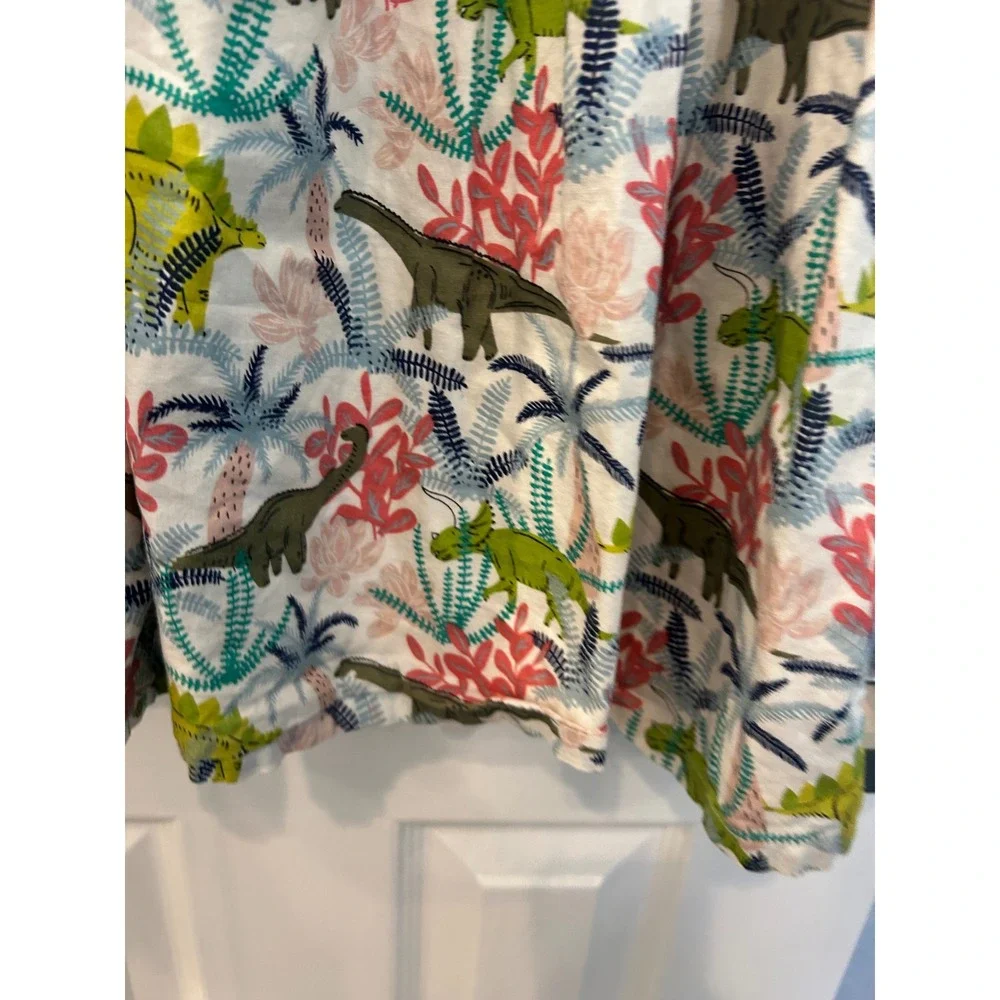 Tucker + Tate Dress Pink Dinosaur Print Drop Waist Short‎ Sleeve Girls 6 bin A